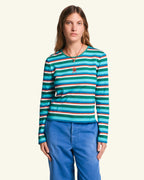 T-shirt Bianca - Vert Bleu Rouge & Ecru