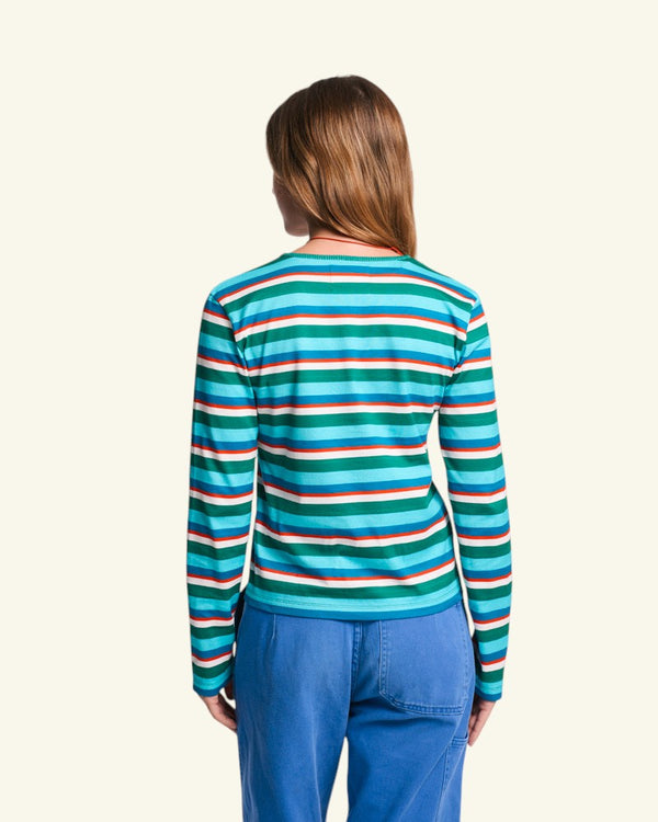 T-shirt Bianca - Vert Bleu Rouge & Ecru