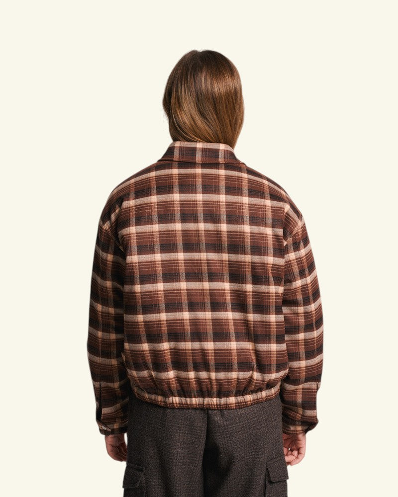 Veste Claudine Carreaux - Marron