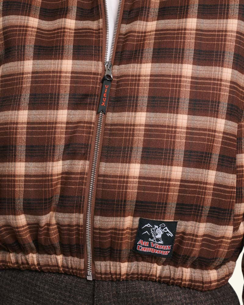 Veste Claudine Carreaux - Marron