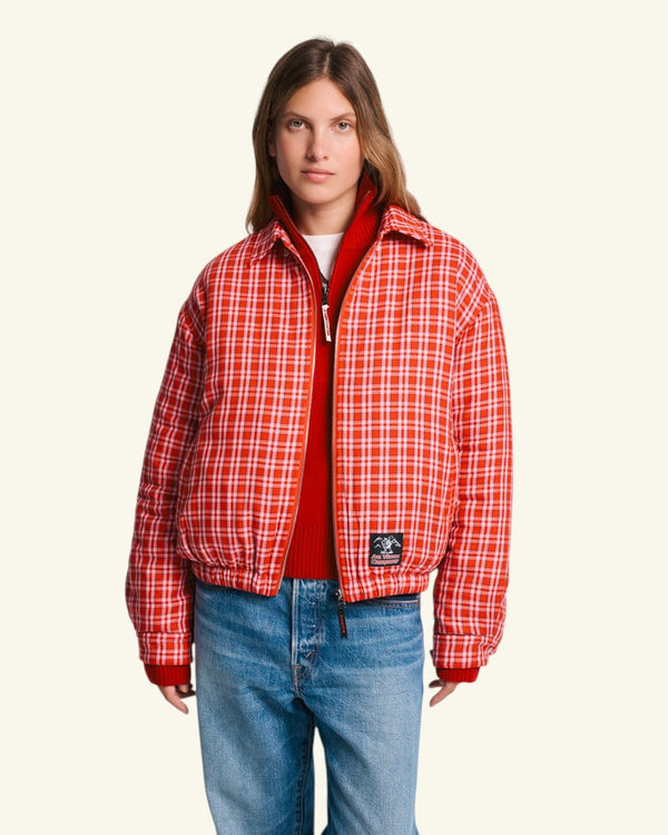 Veste Claudine Carreaux - Rose