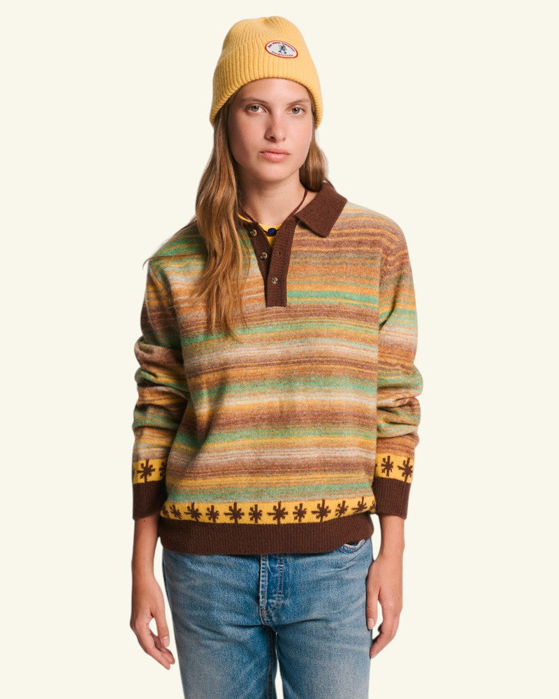 Pull Hugo - Marron & Jaune