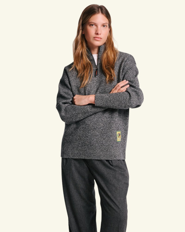 Pull Poppy - Noir Blanc Mouliné