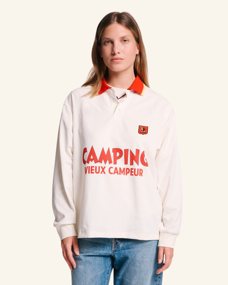 Polo Camping - Blanc & Rouge