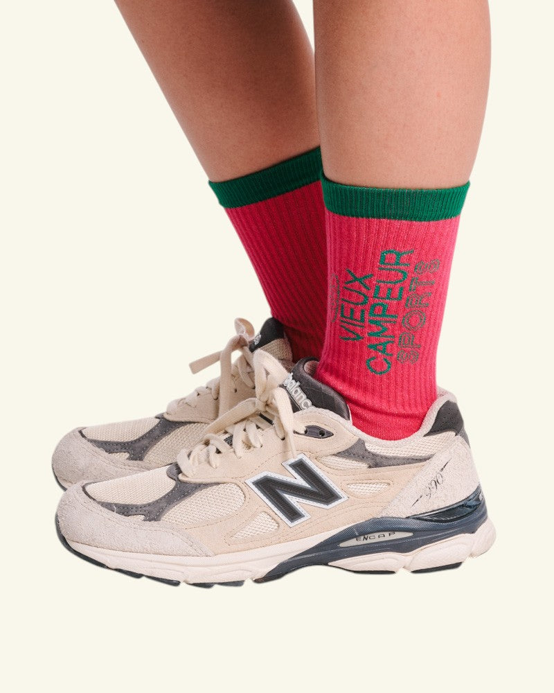 Chaussettes LVC Sports - Rose & Vert