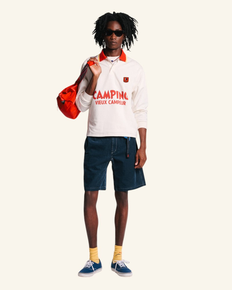 Polo Camping - Blanc & Rouge