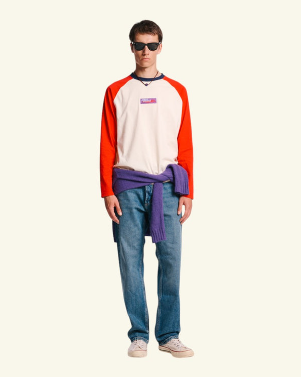 T-shirt Jace - Ecru Rouge & Bleu