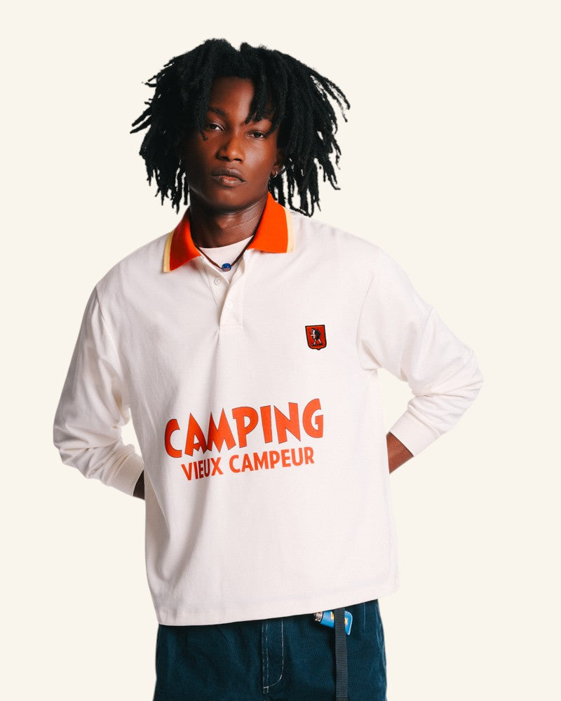 Polo Camping - Blanc & Rouge