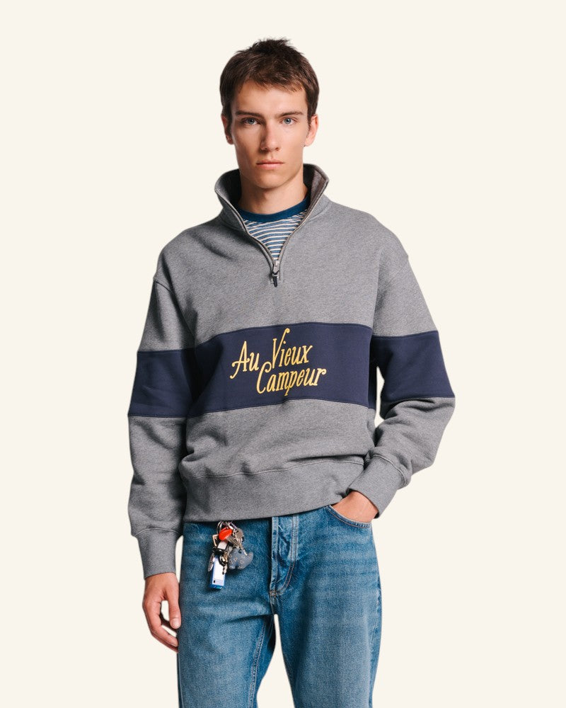 Sweat VC Vintage - Gris & Marine