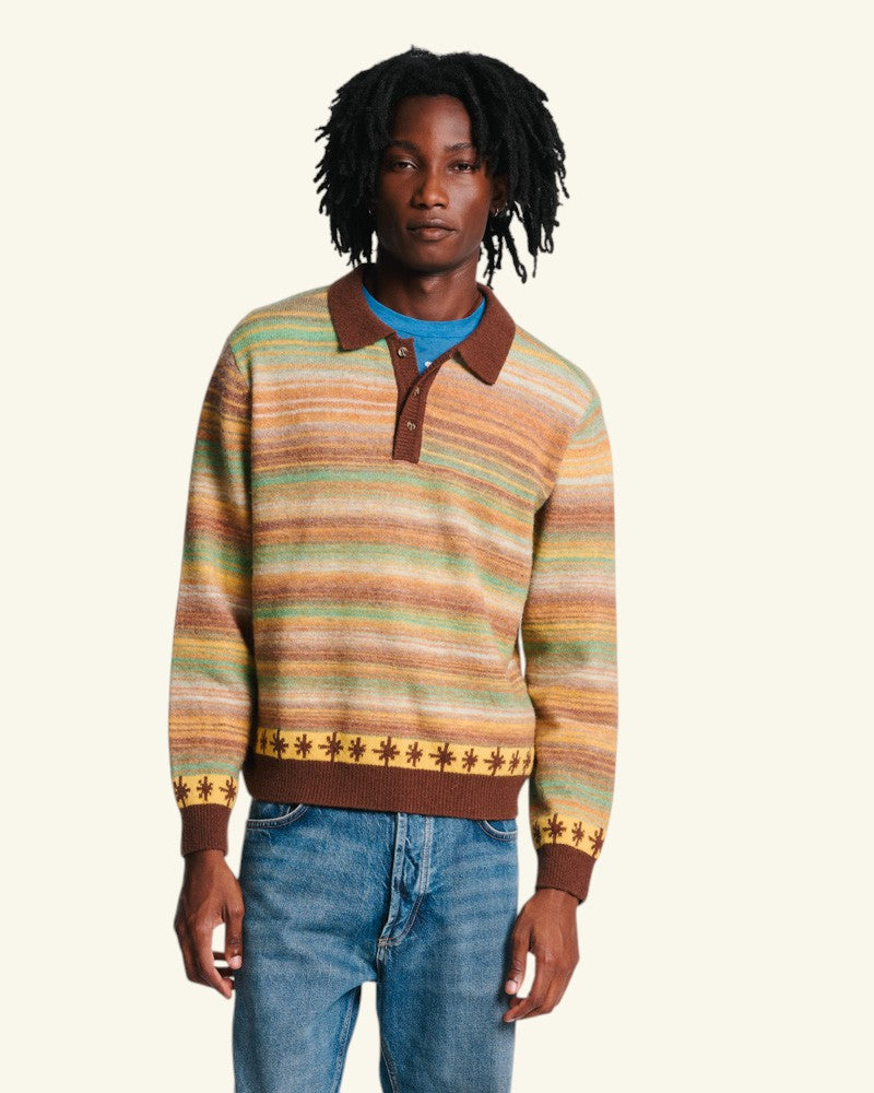 Pull Hugo - Marron & Jaune