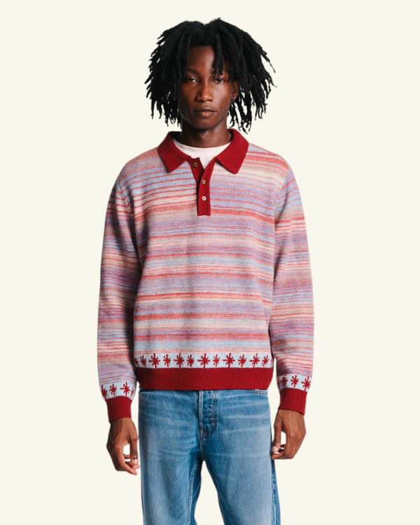 Pull Hugo - Bordeaux & Bleu