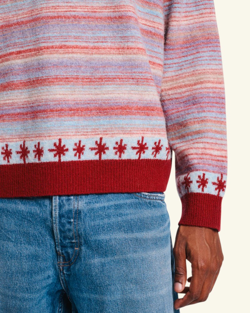Pull Hugo - Bordeaux & Bleu