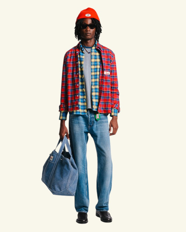 Chemise Elmer Flanelle - Rouge & Marine