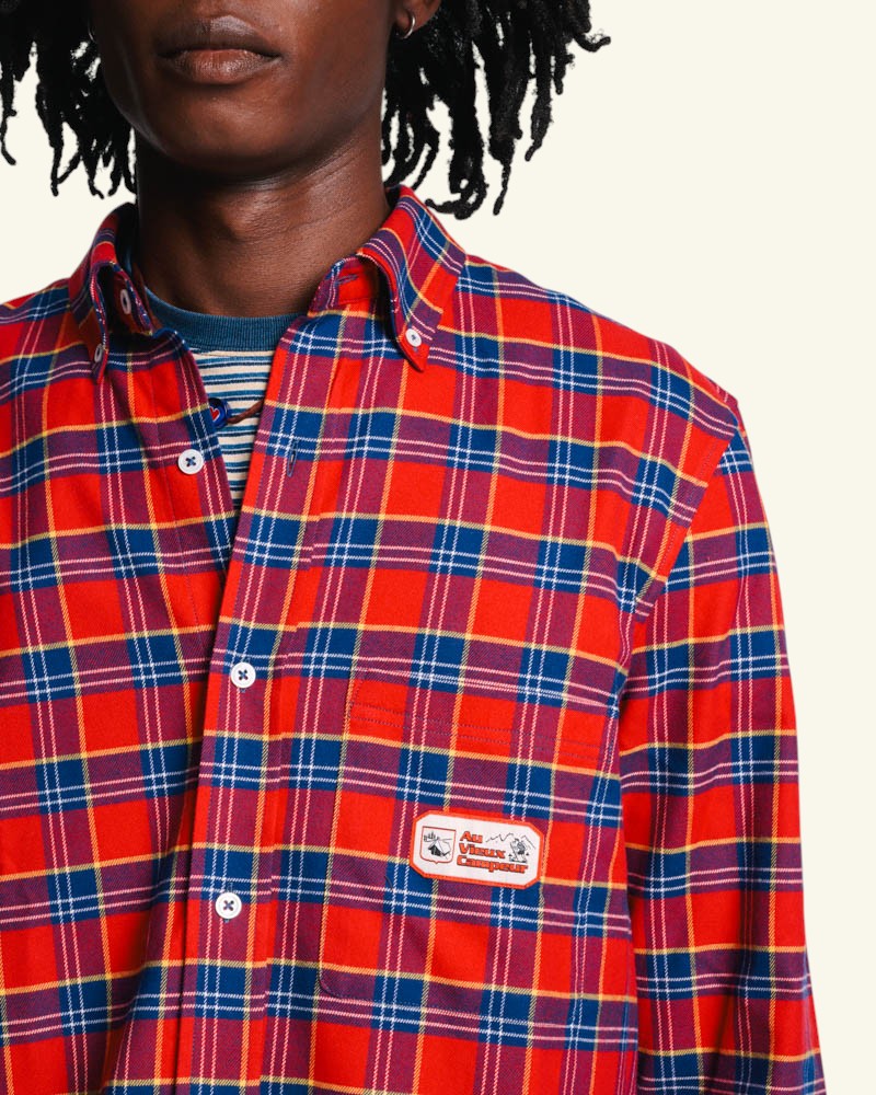 Chemise Elmer Flanelle - Rouge & Marine