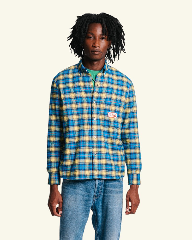 Chemise Elmer Flanelle - Bleu & Jaune