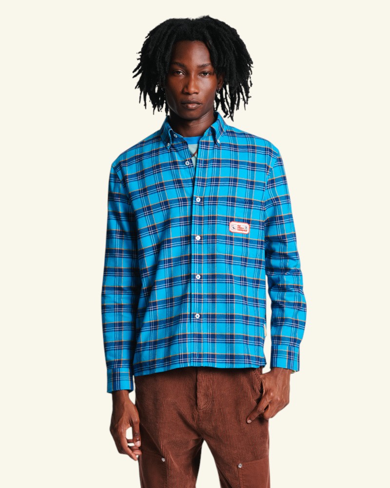 Chemise Elmer Flanelle - Marine & Bleu