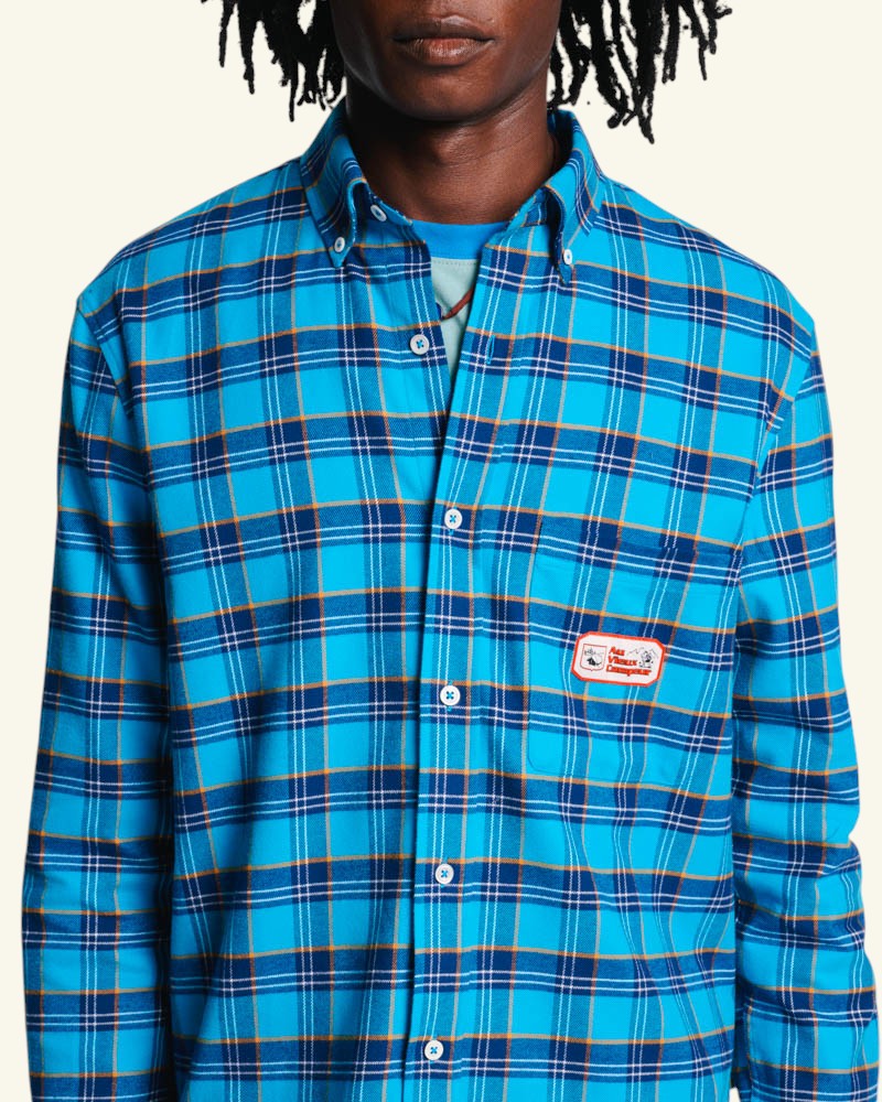 Chemise Elmer Flanelle - Marine & Bleu