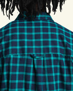 Chemise Elmer Flanelle - Marine & Vert d'eau