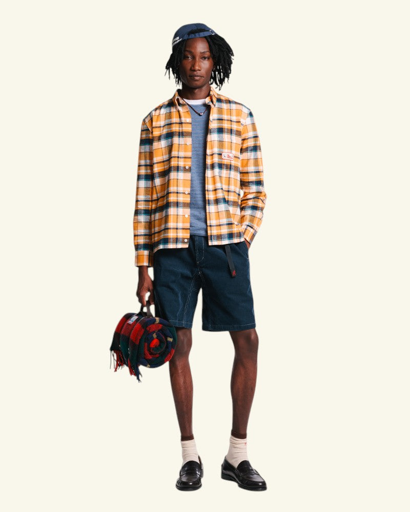 Chemise Elmer Flanelle - Jaune & Marine