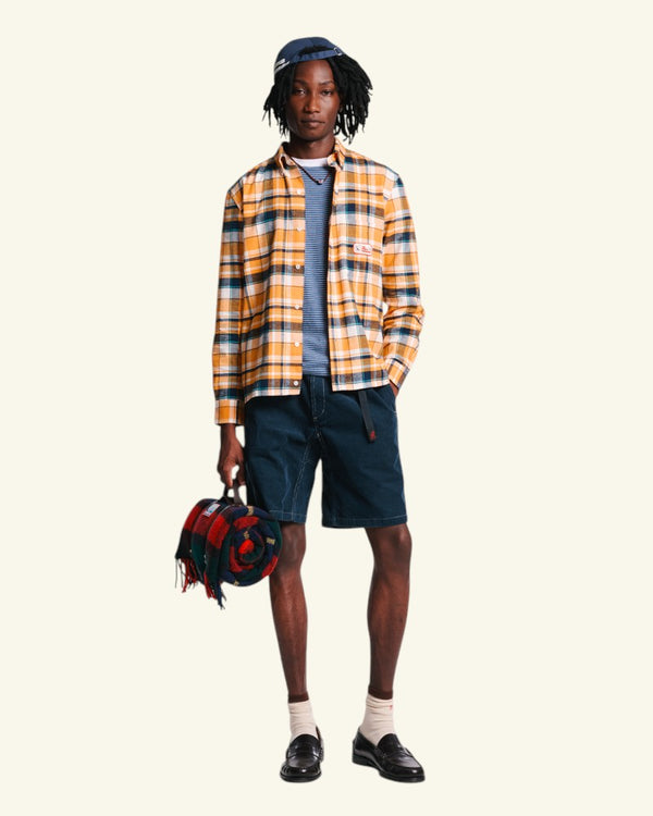 Chemise Elmer Flanelle - Jaune & Marine