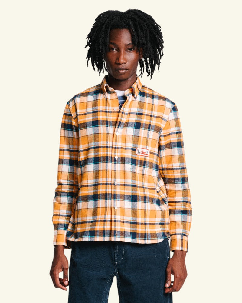 Chemise Elmer Flanelle - Jaune & Marine