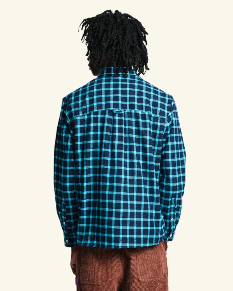 Chemise Elmer Flanelle - Marine & Turquoise