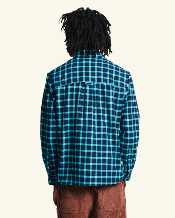 Chemise Elmer Flanelle - Marine & Turquoise