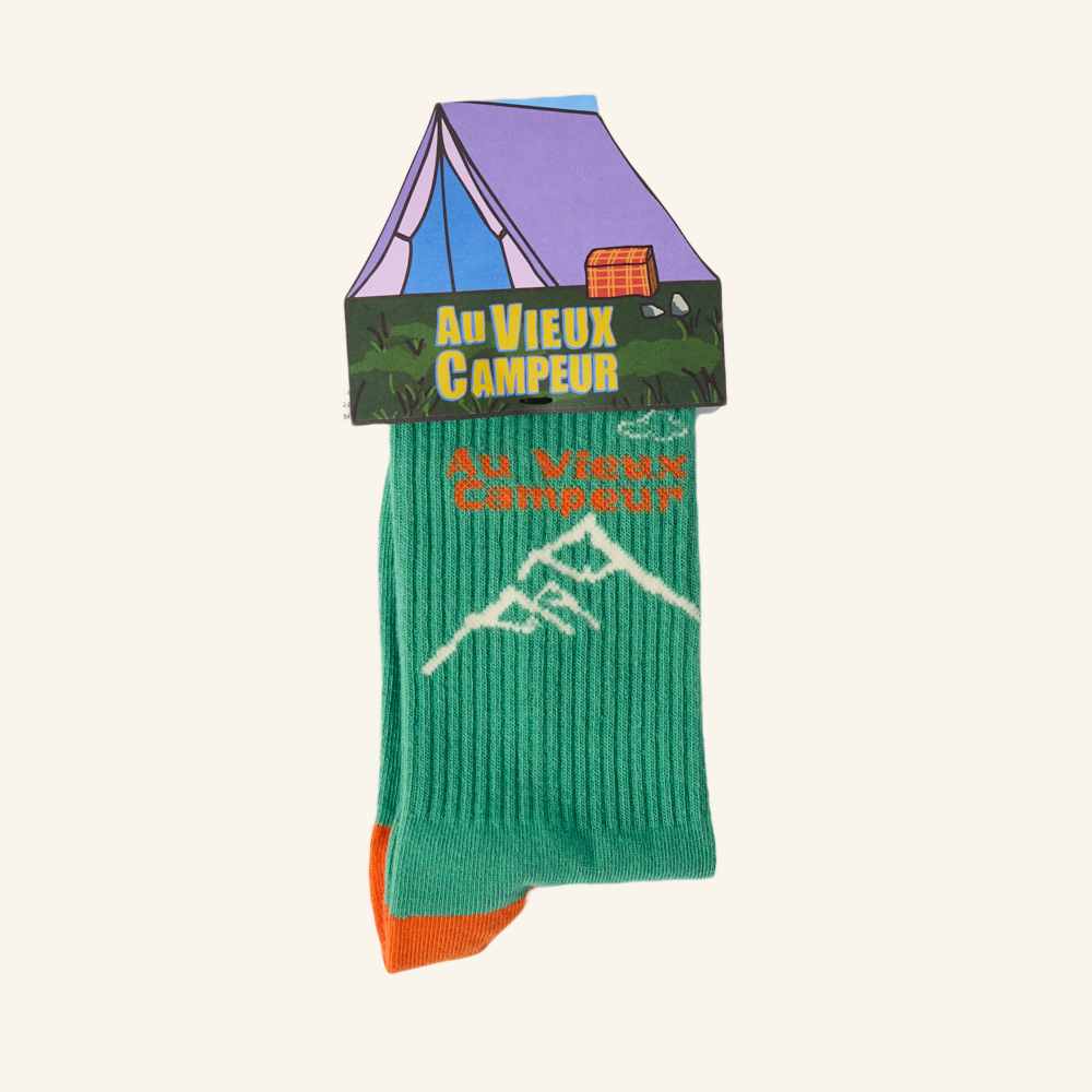 Chaussettes Chaines Montagnes - Vert