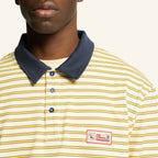 Roger striped polo shirt - Blue Yellow & White