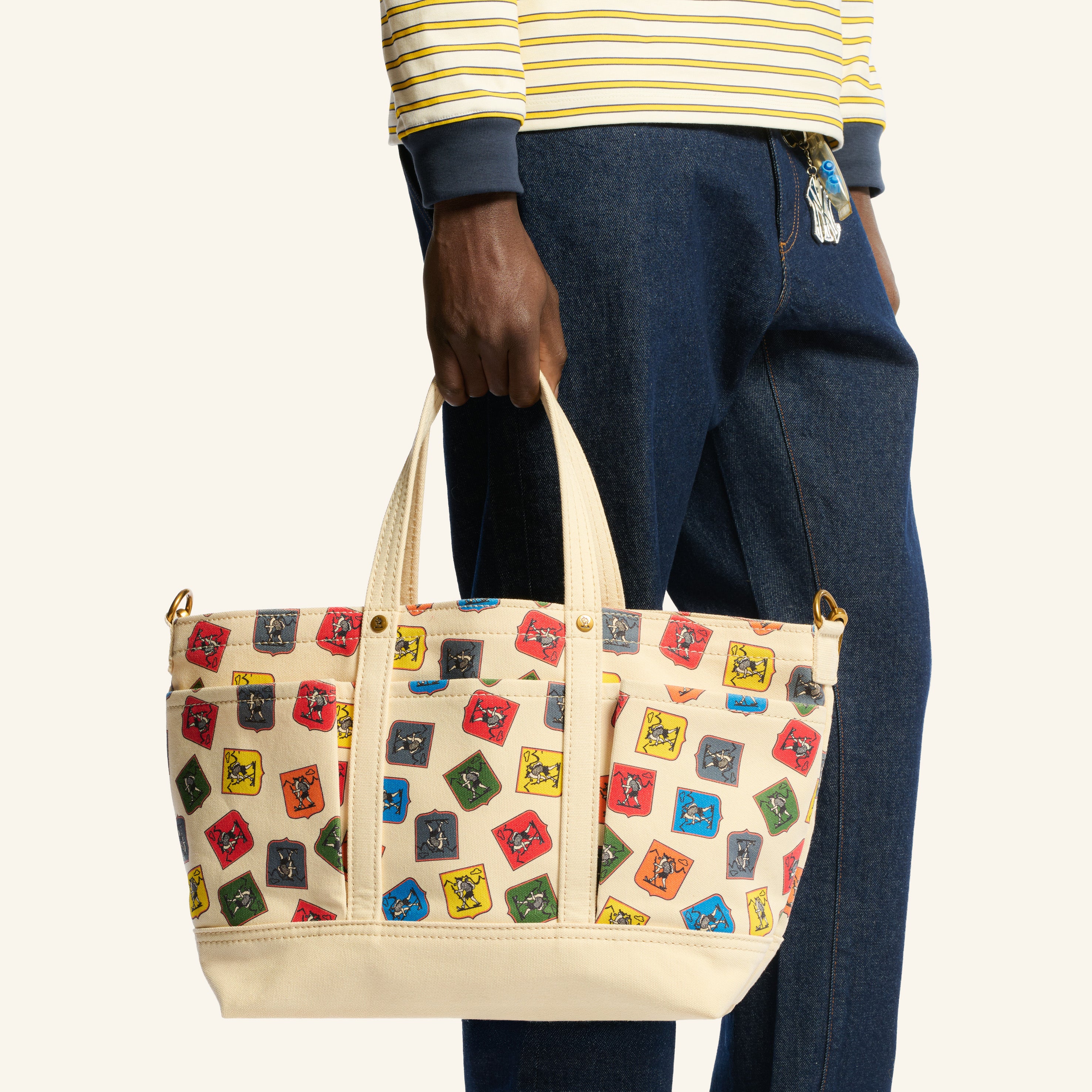 Blason Après-Ski Tote Bag - White Multi