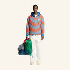 Roger striped polo shirt - Green Red & Blue