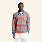 Roger striped polo shirt - Green Red & Blue
