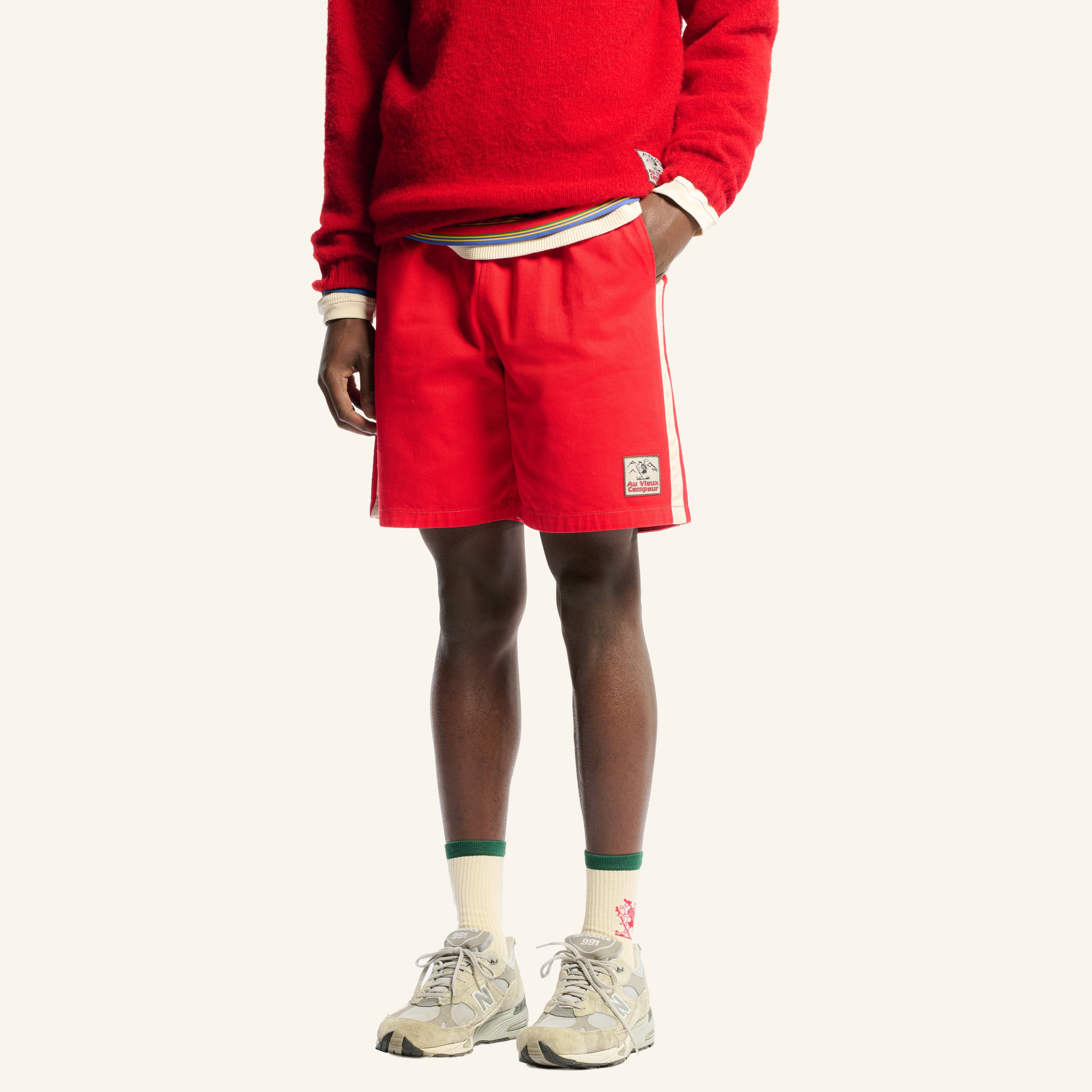 Short Bicolore Etienne - Rouge