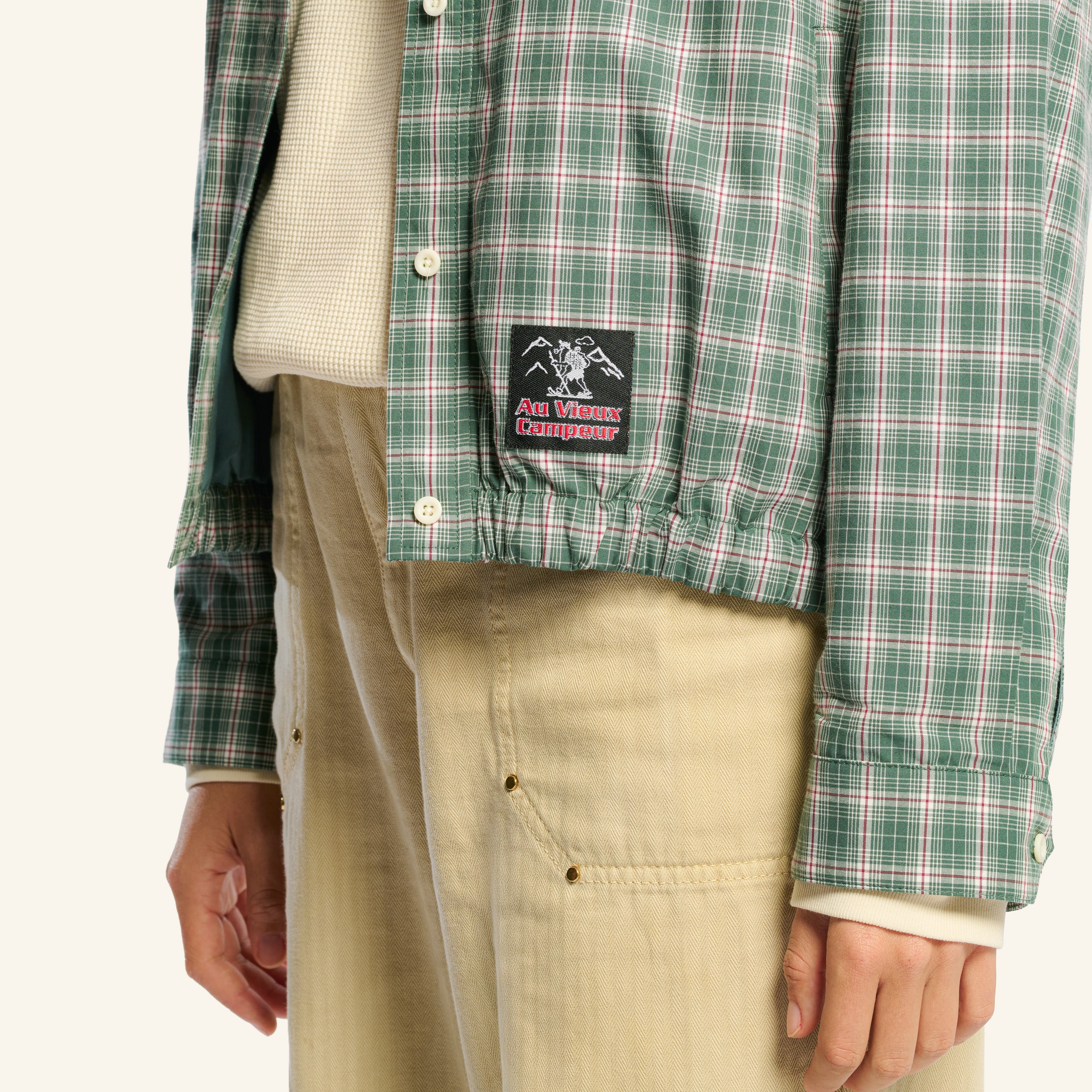 Veste à carreaux Claude - Vert & Blanc