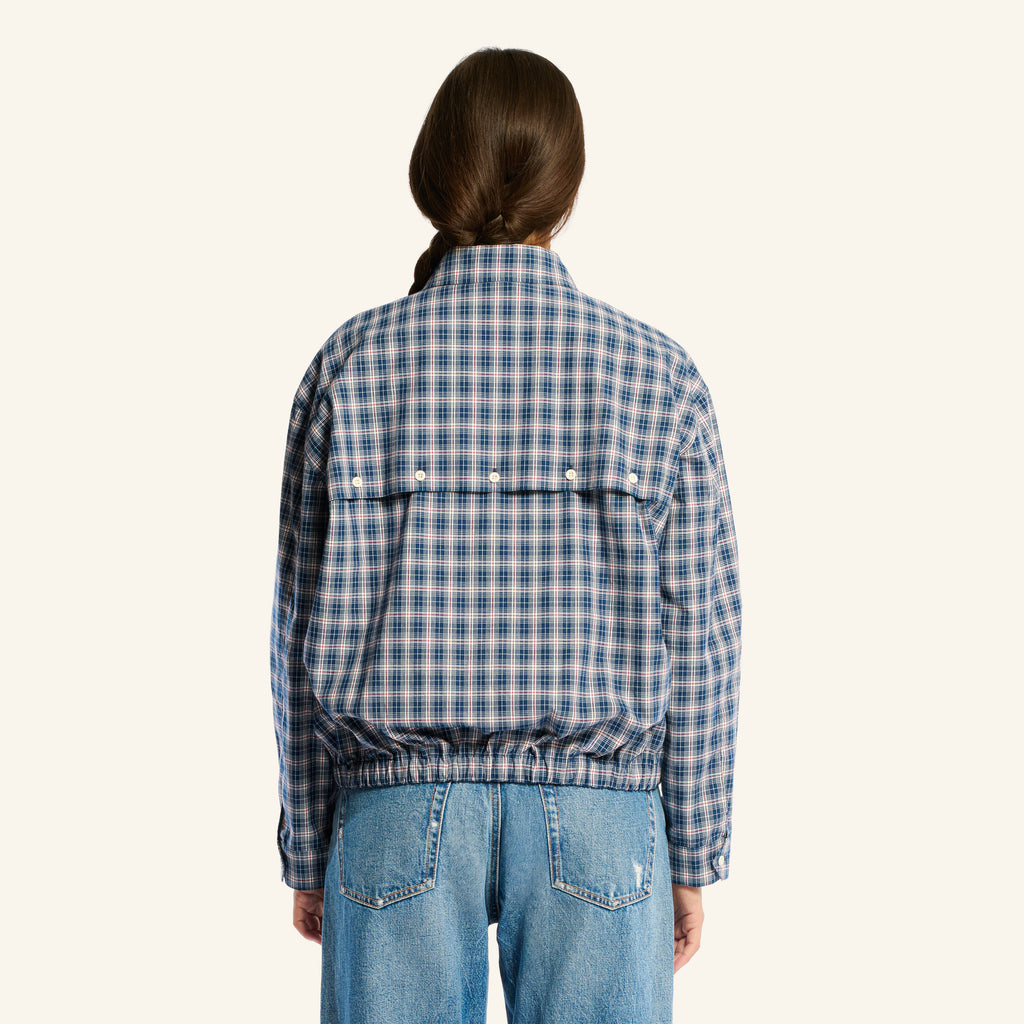 Veste à carreaux Claude - Bleu & Blanc