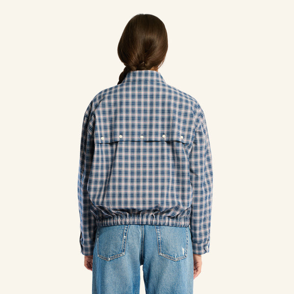 Veste à carreaux Claude - Bleu & Blanc