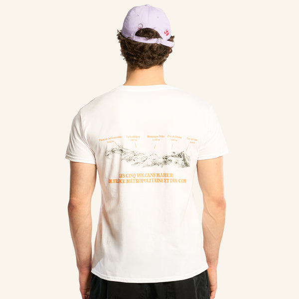 T-shirt Manches Courtes Volcans - Blanc
