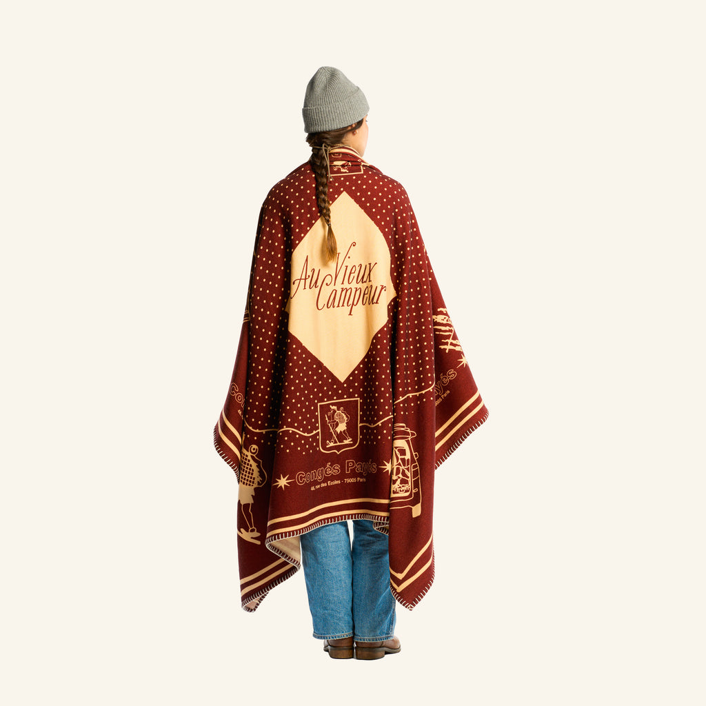 Wool blanket Au Vieux Campeur -OG logo