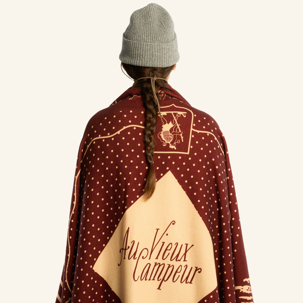 Wool blanket Au Vieux Campeur -OG logo