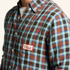 Elmer Plaid Shirt - Blue Brown & Pink