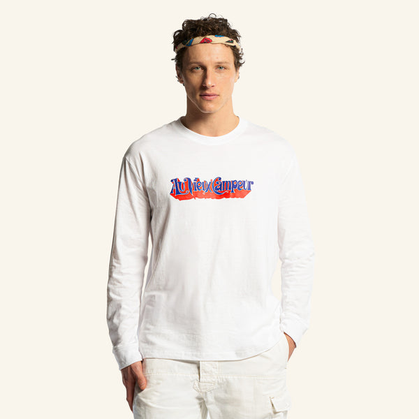 T-shirt Manches Longues Couverture 1976 - Blanc