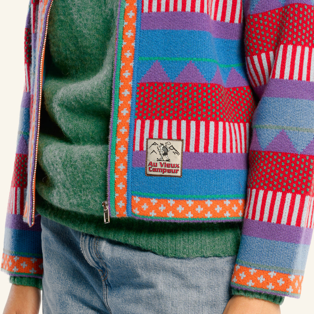 Nicole Cardigan - Blue & Red
