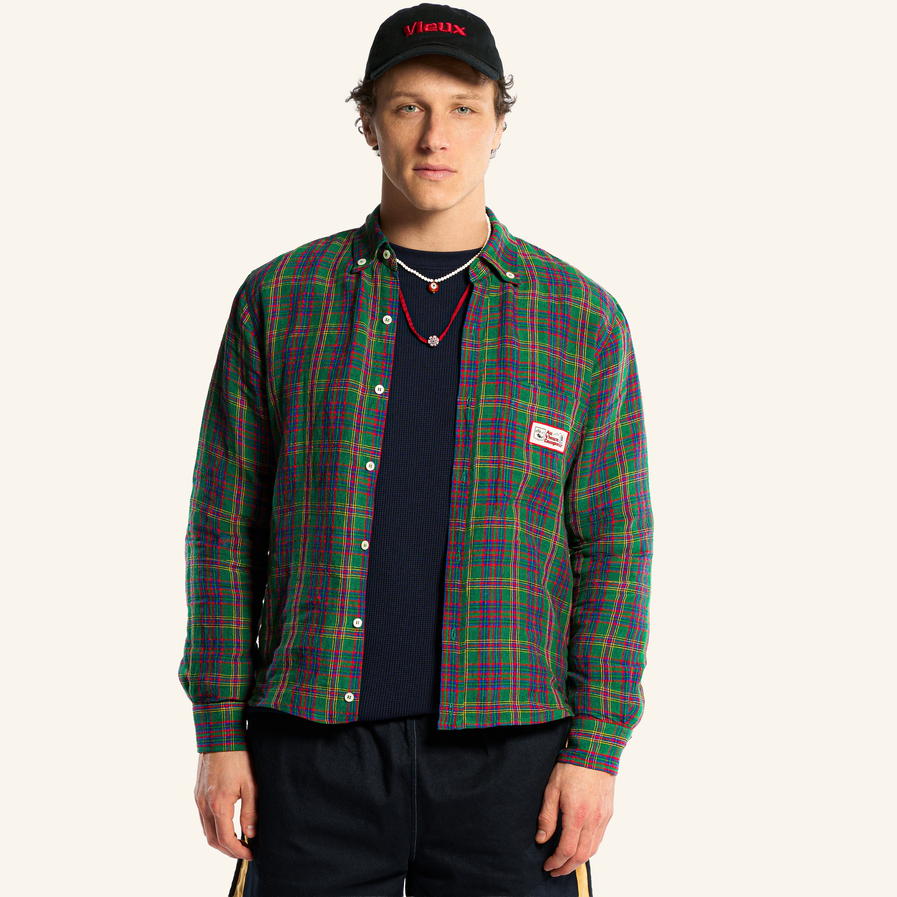 Elmer Plaid Shirt - Green Red & Blue