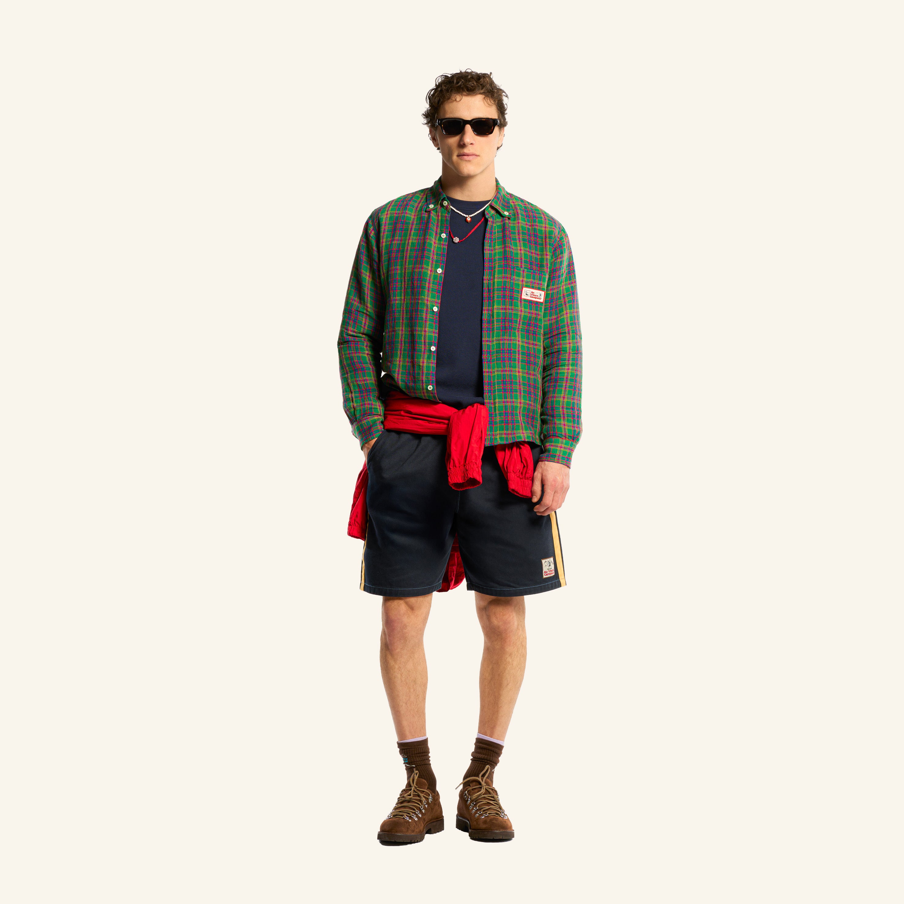 Elmer Plaid Shirt - Green Red & Blue