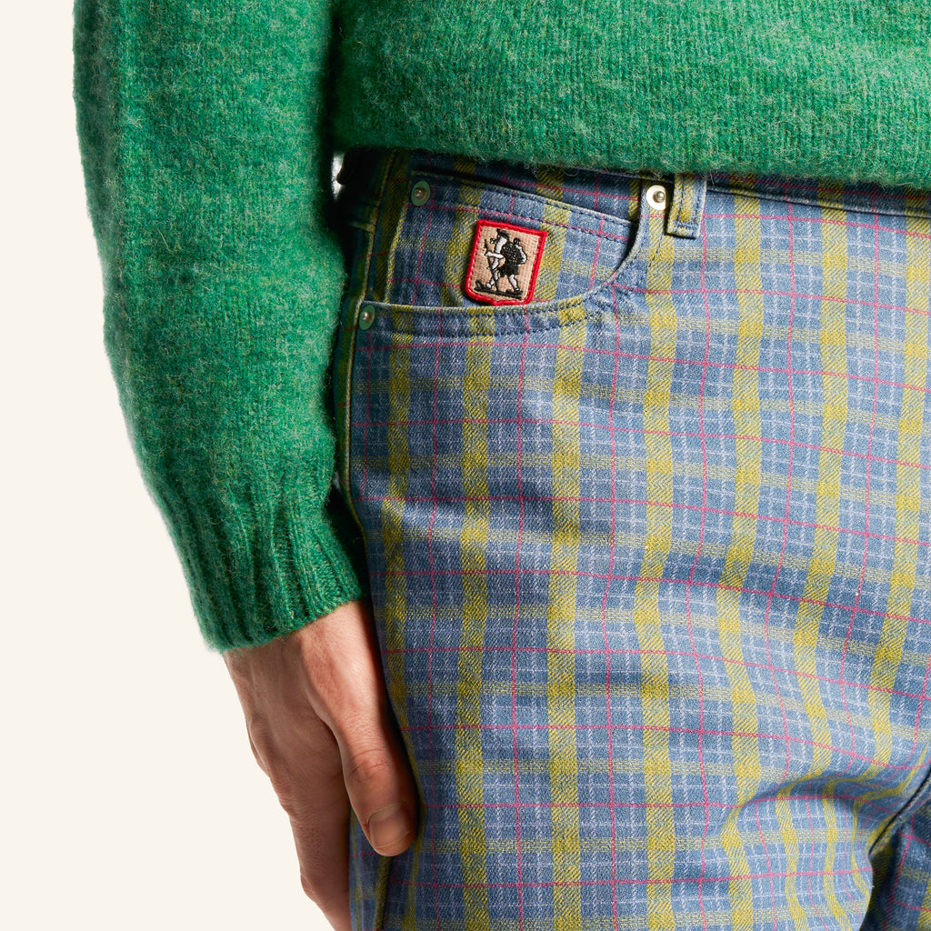 Pantalon à carreaux Edgar - Vert Rouge & Bleu
