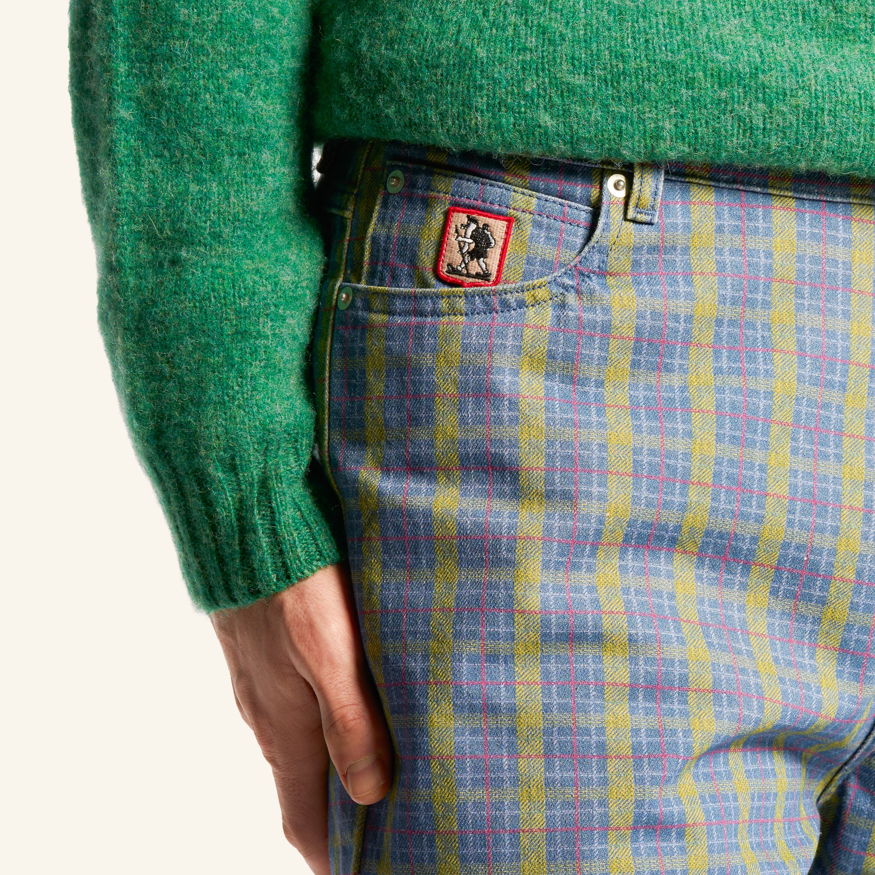 Pantalon à carreaux Edgar - Vert Rouge & Bleu