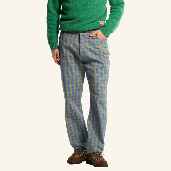 Pantalon à carreaux Edgar - Vert Rouge & Bleu