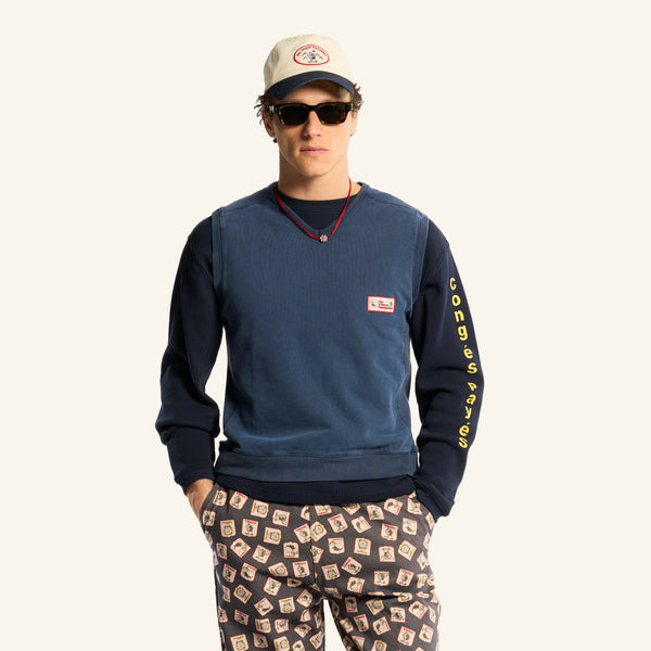 Amelia sleeveless sweater - Navy
