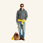 Elmer Plaid Shirt - Blue Brown & Pink