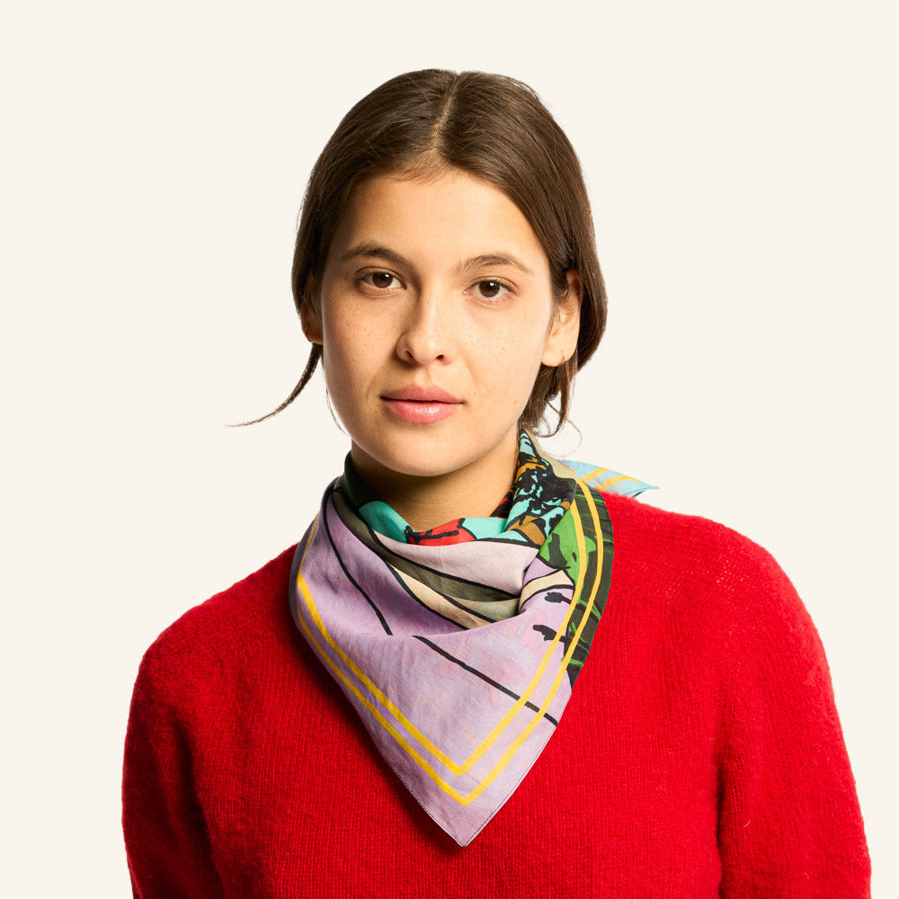 Bandana Camping - Blanc Multi